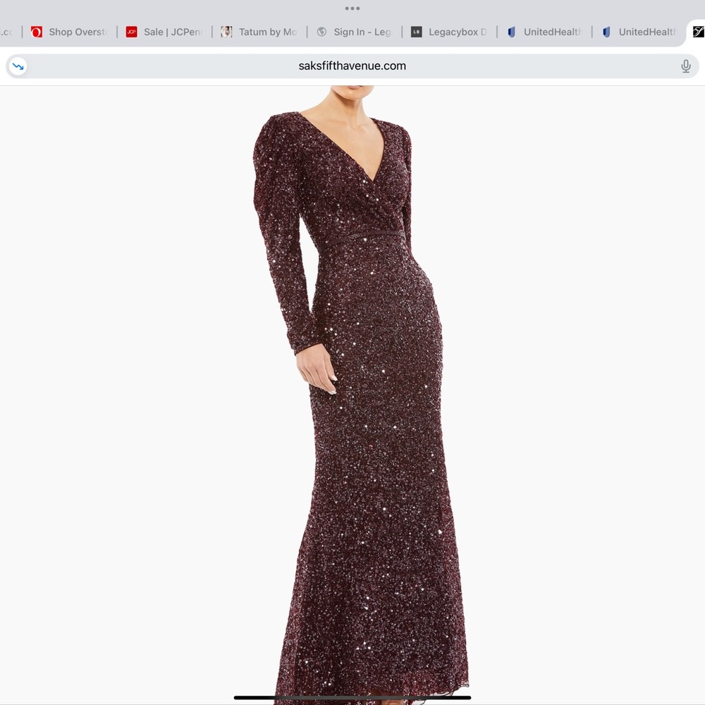 Mac Duggal Mahogany 5510 Sequin Evening Gown